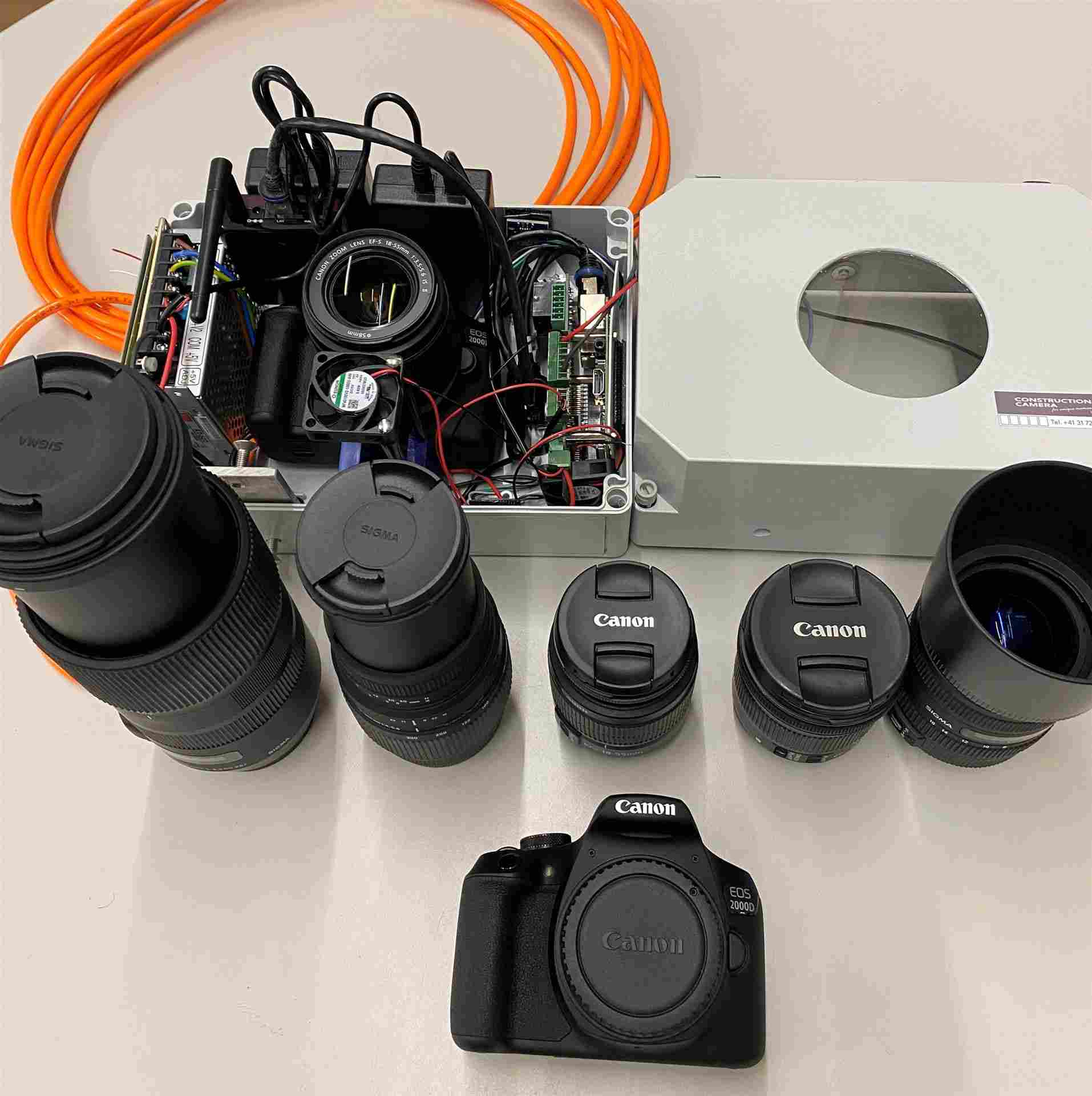 Baustellen Kamera mit wechsel Objektiven
